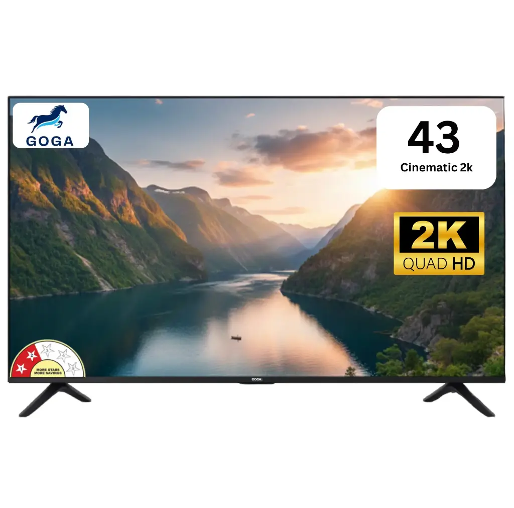 Goga 43" 2K Ultra HD Smart Google TV (2025) with Dolby Vision - GO43GLXZ