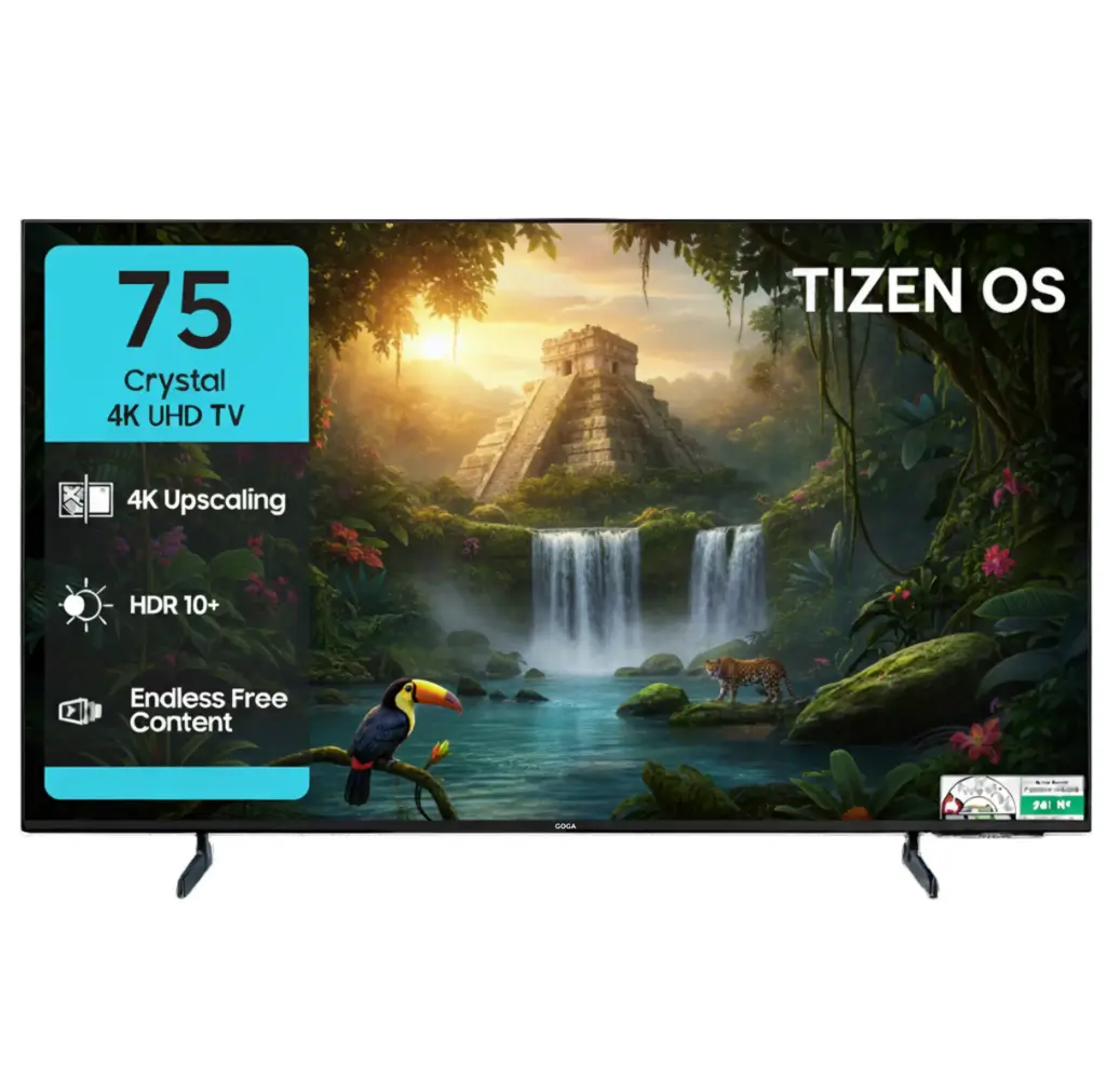 Goga 190.5 cm (75 inch) 4K Ultra HD LED Smart Tizen TV with 4K Upscaling